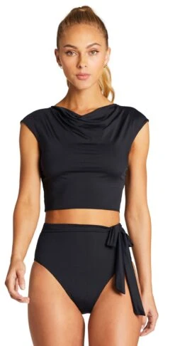 Vitamin A Celia Cap Sleeve Top In Black