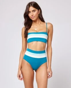 Rebel Stripe Bikini Top