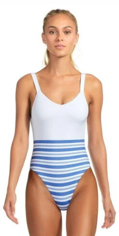 Vitamin A Leah One Piece Swimsuit In Regatta Stripe