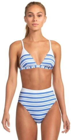 Vitamin A Moss Bralette Bikini Top In Regatta Stripe