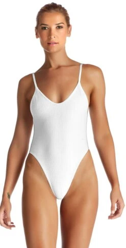 Vitamin A EcoRib Yasmeen One Piece In White