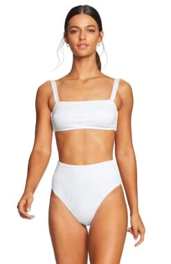 Vitamin A Nico Bikini Top In White EcoTex