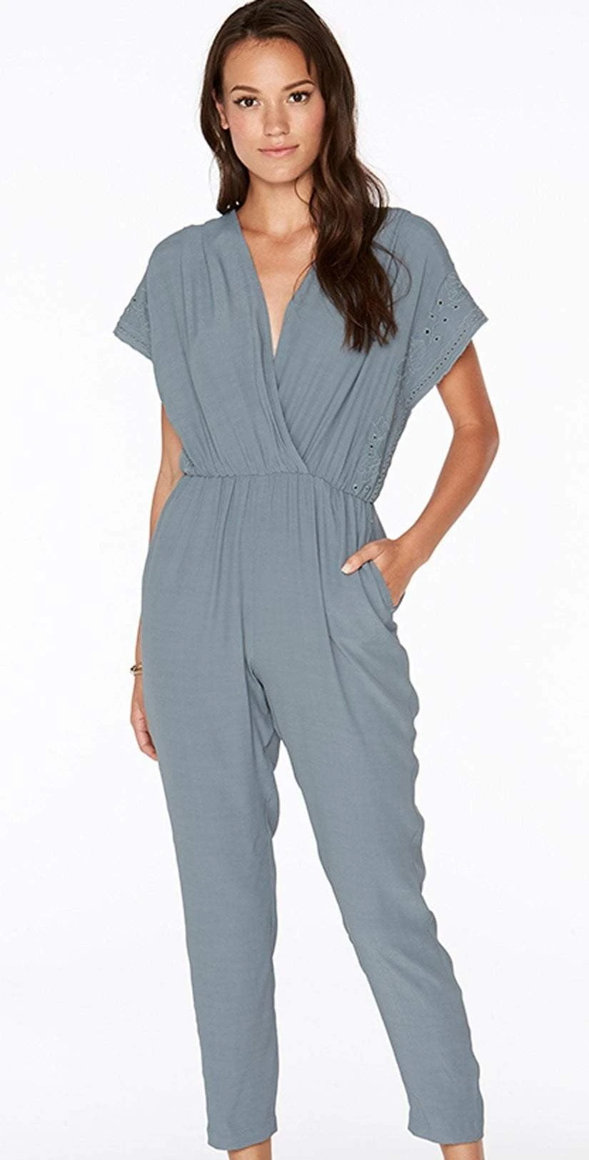 L Space Raquel Romper In Slated Glass RAQJU18-SLG