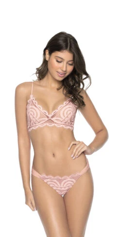 PilyQ Pink Sand Sweetheart Lace Bralette