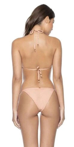PilyQ Pink Sand Tie Side Teeny Bikini Bottom