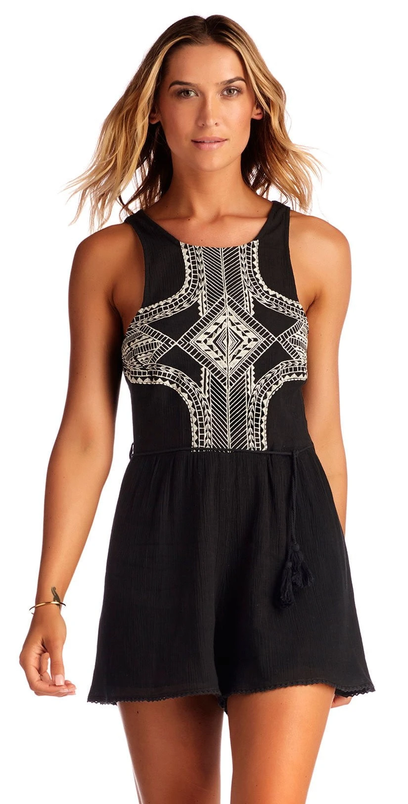 Vitamin A Raquel Romper In Black 7RP SEG