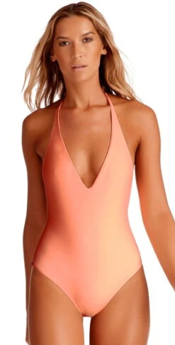 Vitamin A EcoLux Bianca One Piece Bodysuit In Peach 73M PEA