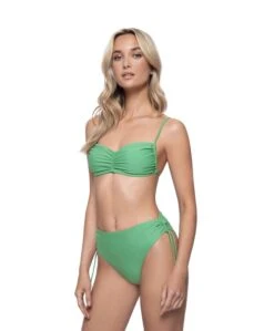 PQ Swim Agave Ruched High Waist Bottoms