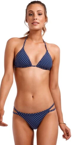Vitamin A Gia Reversible Triangle Bikini Top In Rumba Dots