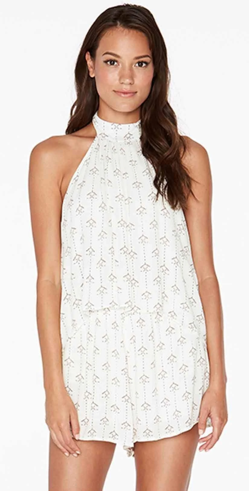 L Space Kelly Native Geo Romper In Ivory KENJU18-IVO
