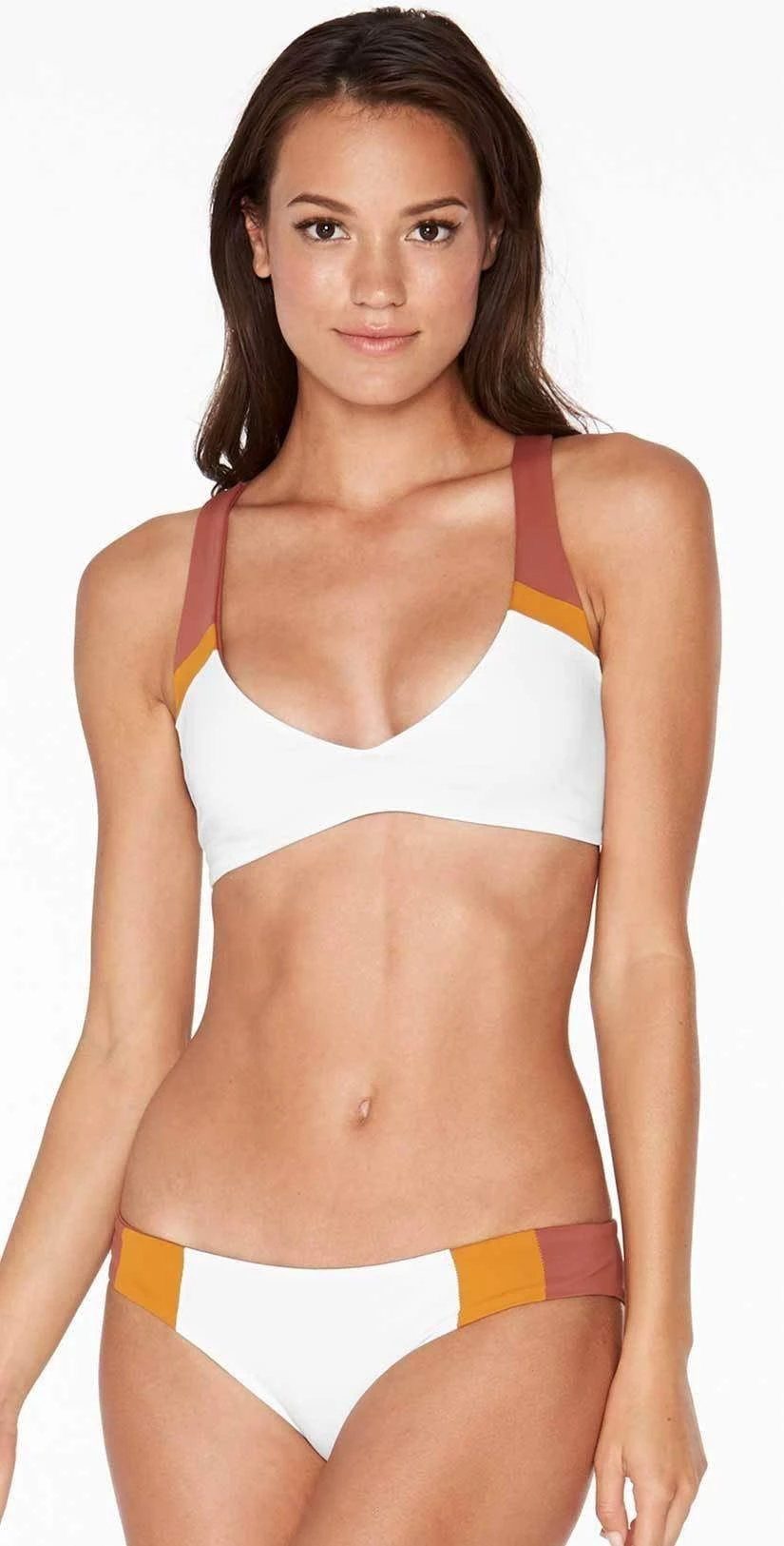 L Space Mia Color Block Bottom In White CBMAC18-WHT – Bild 2