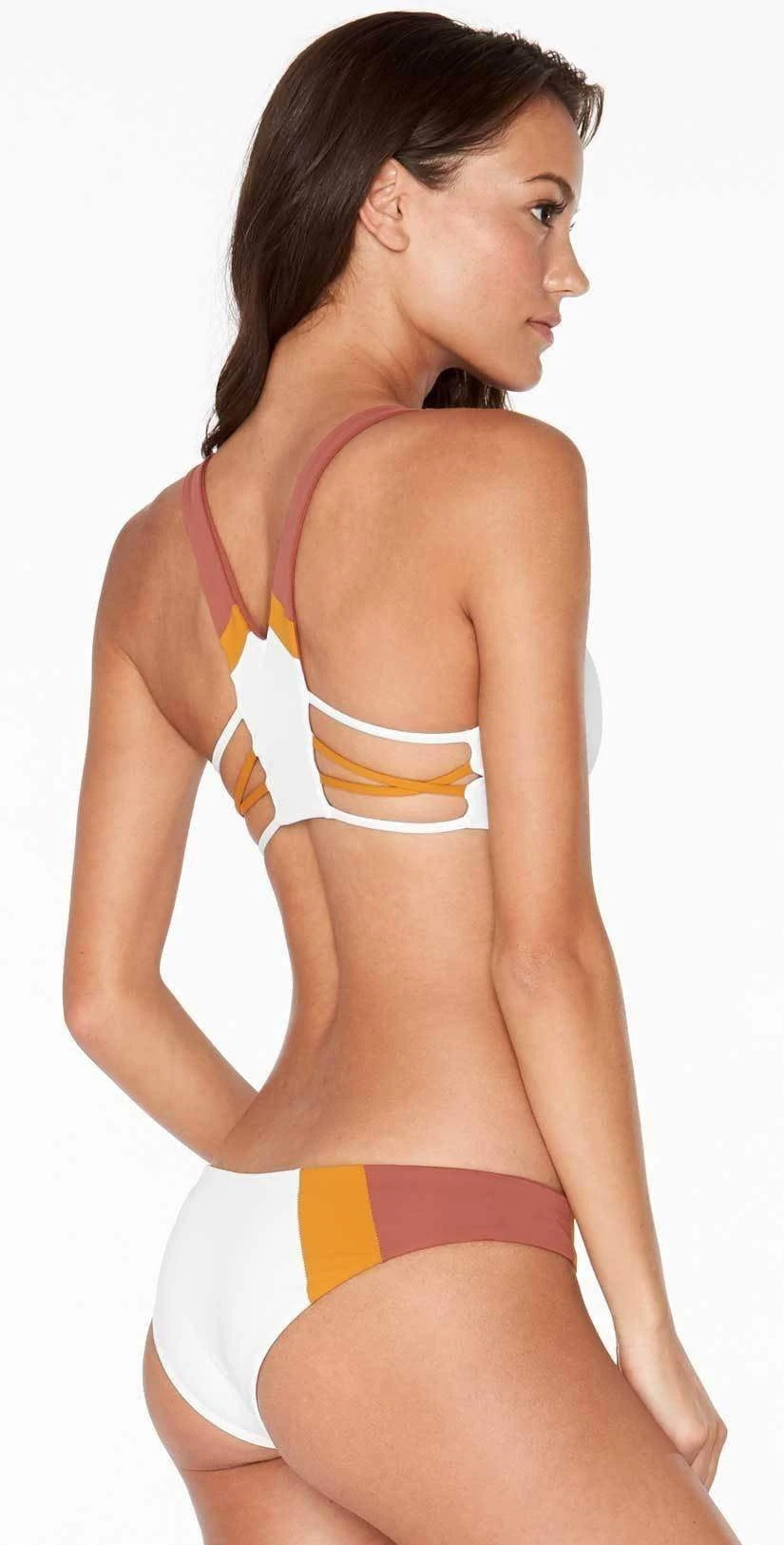 L Space Mia Color Block Bottom In White CBMAC18-WHT – Bild 3